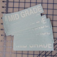 Cut Vinyl Gas Station Labels