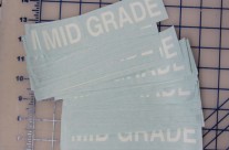 Cut Vinyl Gas Station Labels