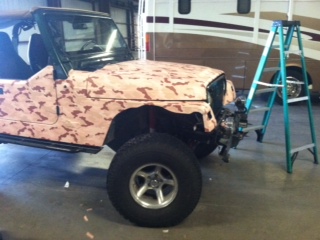Jeep hood and passenger side done