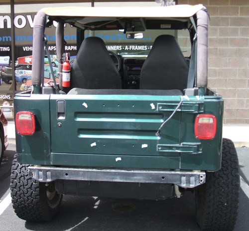Jeep Rear Before Wrap