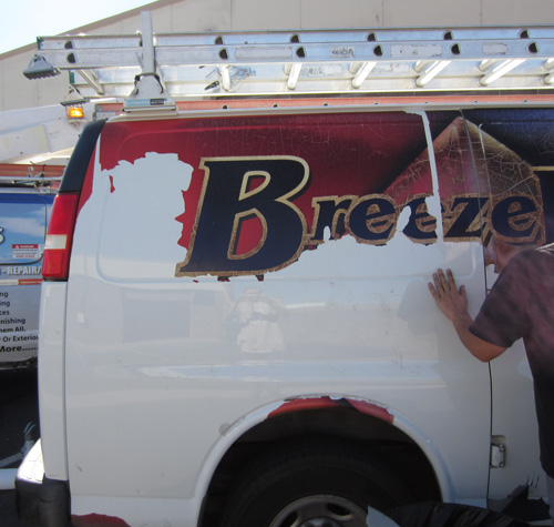 Breezeways Removed Old Van Vinyl