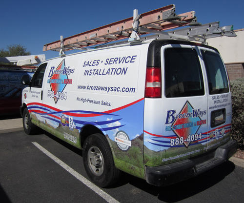 Breezeways Vehicle Wrap Install Tucson