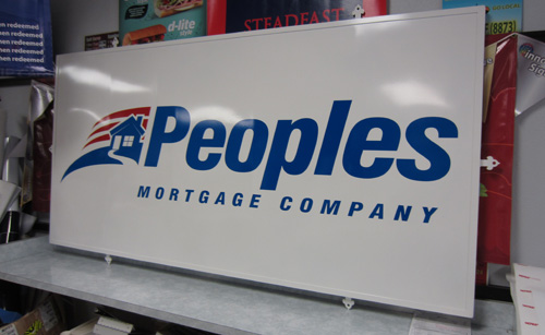 Peoples Mortgage Metal Sign Completed