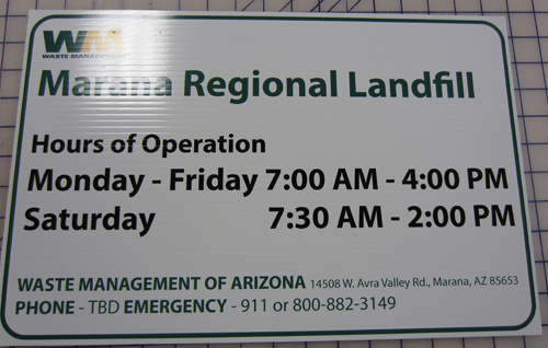 Waste Management Coro Signs Tucson