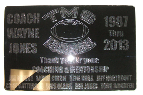 Wayne Jones Tortolita Middle School Plaque