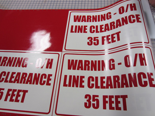 Red Vinyl for Freeport aluminum signs