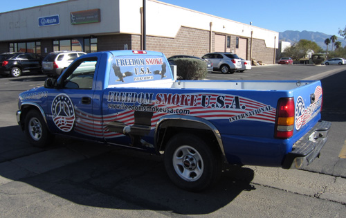 Completed Truck Wrap Freedom Smoke USA