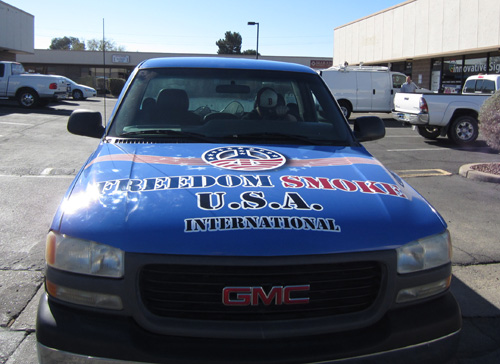 Completed Truck Wrap Freedom Smoke USA