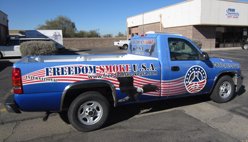 Completed Truck Wrap Freedom Smoke USA