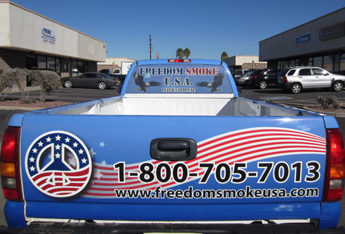 Completed Truck Wrap Freedom Smoke USA