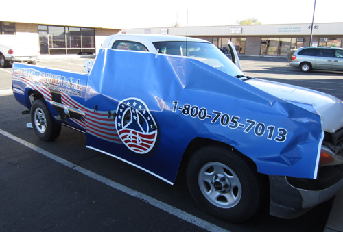 Freedom Smoke Truck Wrap Install