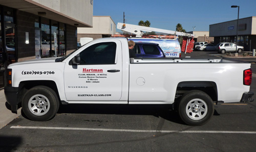 Hartman Glass Truck Cut Vinyl Lettering