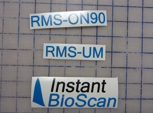 Instant BioScan vinyl labels