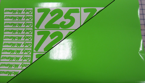 Green Cut Vinyl Decals