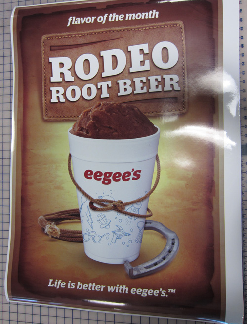 Eegee's Rodeo Root Beer Window Cling Sticker