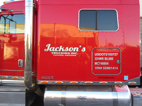 Jackson's Trucking Vinyl Install Completed