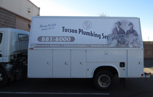 Tucson Plumbing Vehicle Wrap Before