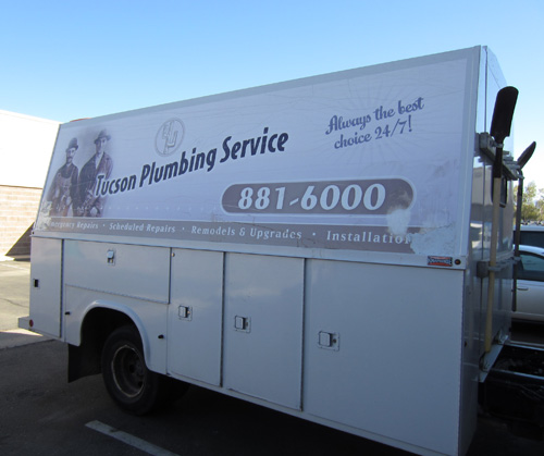 Tucson Plumbing Vehicle Wrap Before