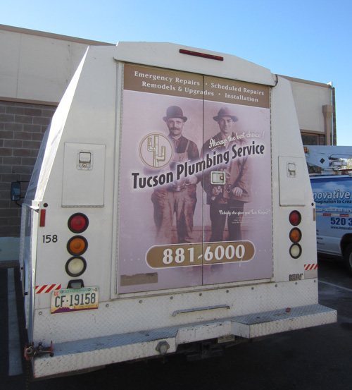 Tucson Plumbing Vehicle Wrap Before