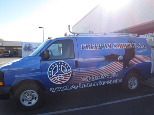 Freedom Smoke Van Wrap