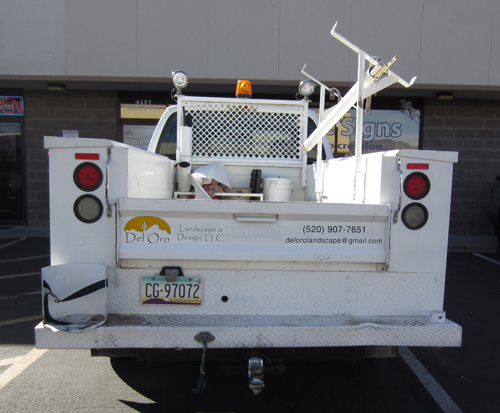 Del Oro Landscaping Truck Vinyl Install Completed