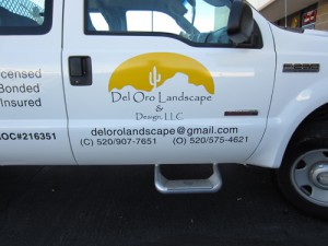 Del Oro Landscaping Truck Vinyl Install Completed
