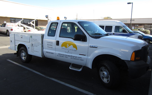 Del Oro Landscaping Truck Vinyl Install Completed