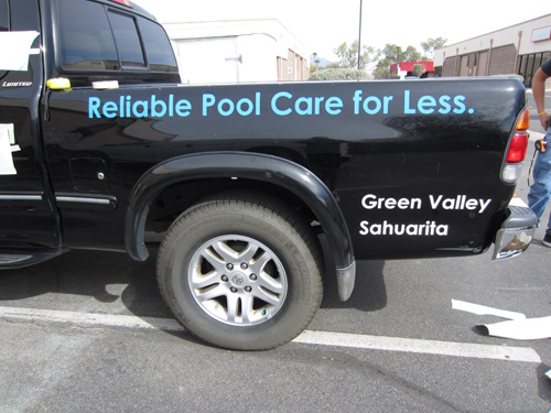 Pool Hawk Truck Vinyl Being Installed