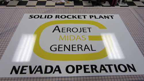 Aerojet General Sign Mounted