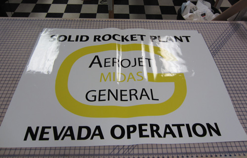 Aerojet General Sign Printed