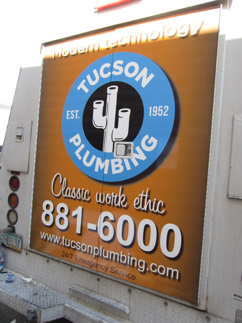 Tucson Plumbing Rear Graphics Finished