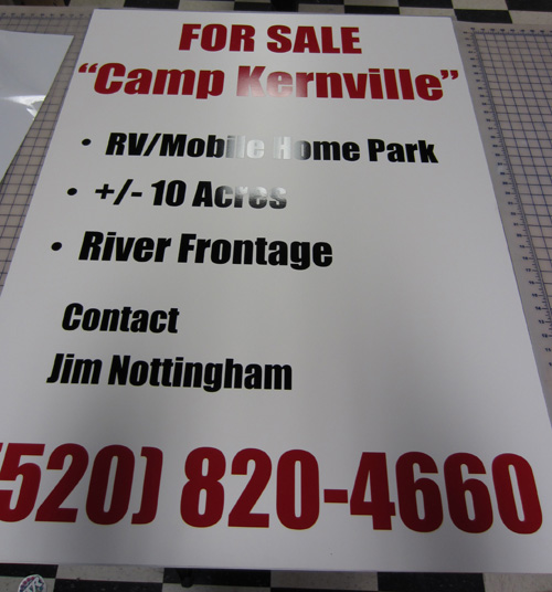 Camp Kernville PVC signs Completed