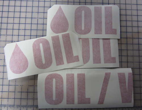 Oil Vinyl Decals