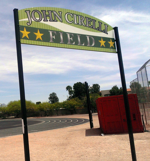 John Cirelli Field Sign Printed and Installed