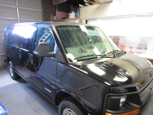 iHeart Radio Van Before Wrap Installation