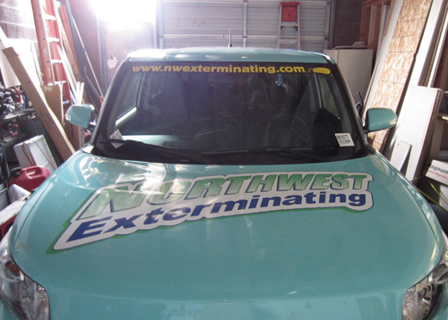 NW Exterminating Scion Vehicle Wrap