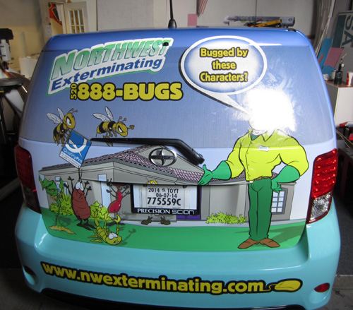 NW Exterminating Scion Vehicle Wrap