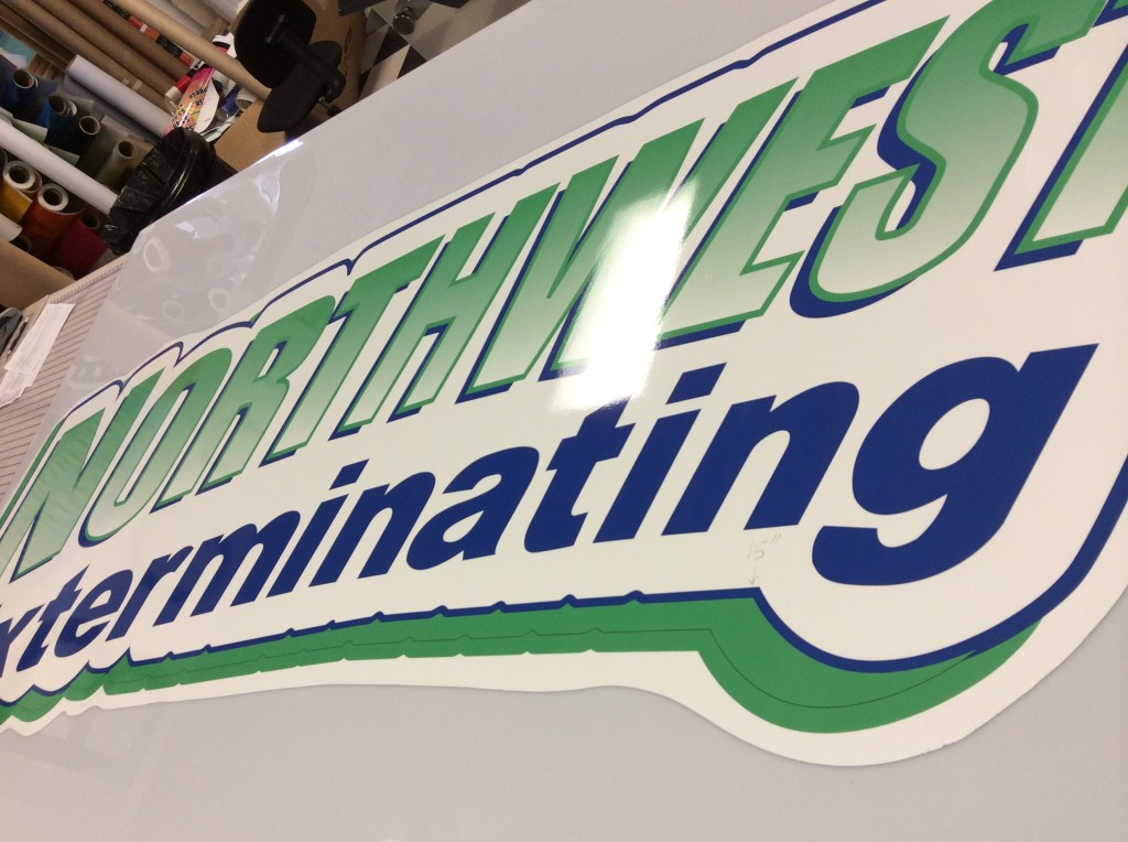 NW Exterminating Sign Install Printed