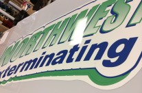 NW Exterminating Sign Install Printed