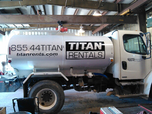 Water truck graphics install