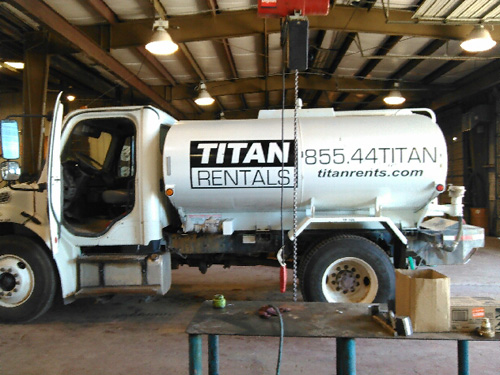 Water truck graphics install