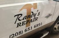 Randy's Repairs Vinyl Truck Install