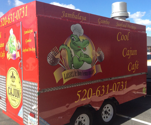 Cool Cajun Cafe Finished Food Trailer Graphics