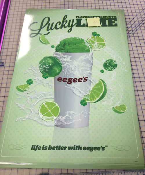 Eegee's Lucky Lime Window Cling Tucson