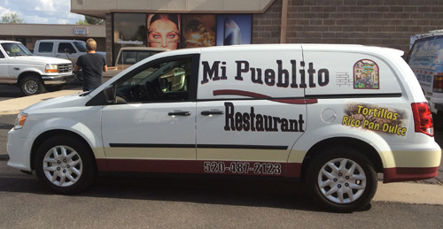 Finished Tortillas Mi Pueblito Vehicle Wrap