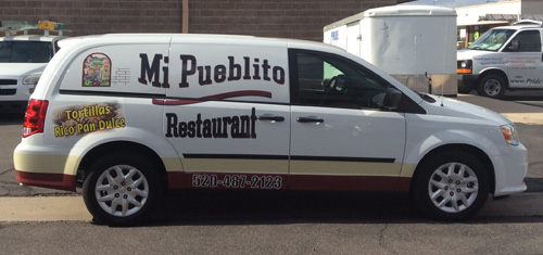 Finished Tortillas Mi Pueblito Vehicle Wrap