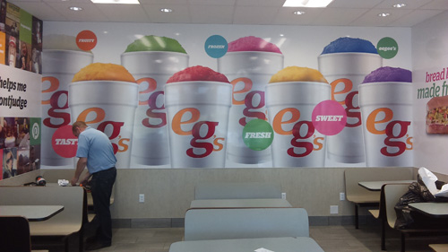 Eegee's Install Printed Graphics Tucson