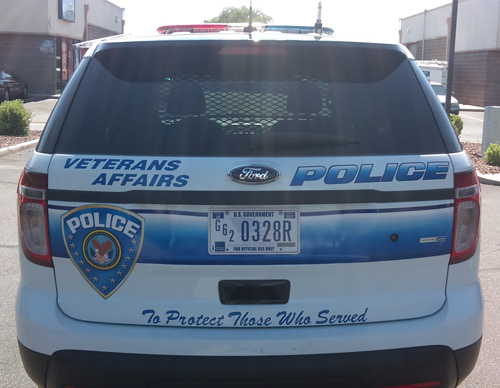 VA Police vehicle graphics Install Tucson