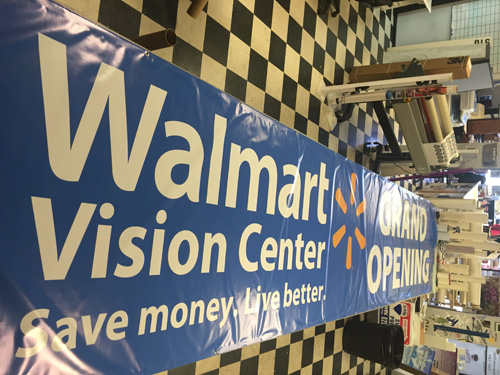 Printed banner for Walmart