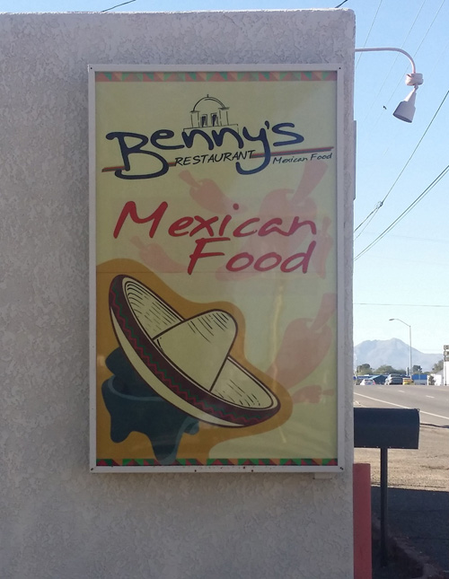 Benny's sign install Tucson